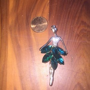 Fairy dancer gold toned broach